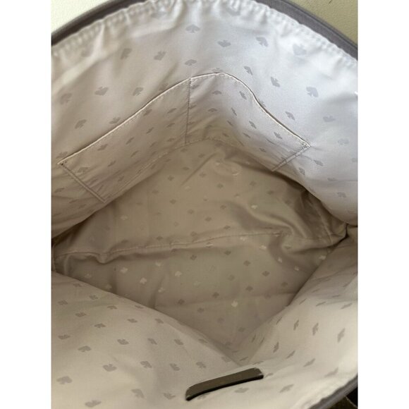 Kate Spade Kitt Large Nylon Tote Bag Nimbus Grey Gray Purse $299 MSRP - Picture 6 of 11